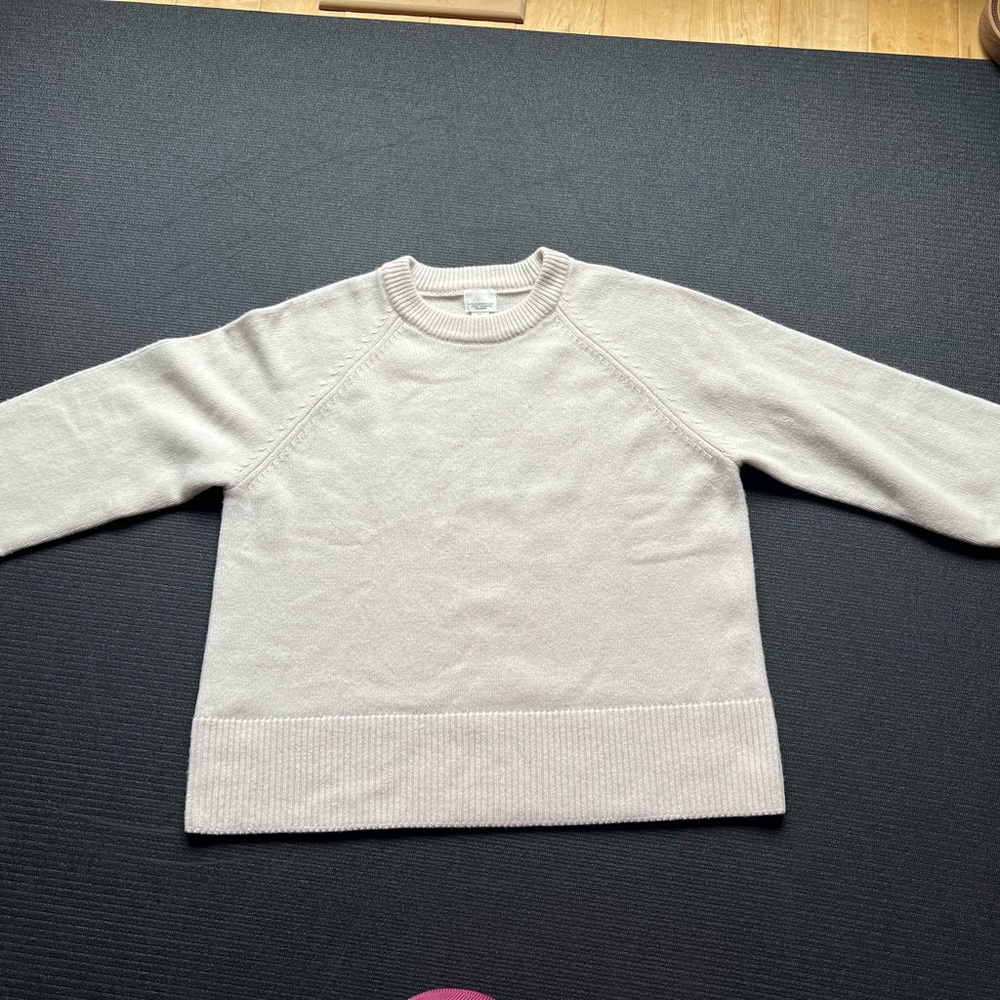 H&M Light Beige oversized Crewneck Sweater